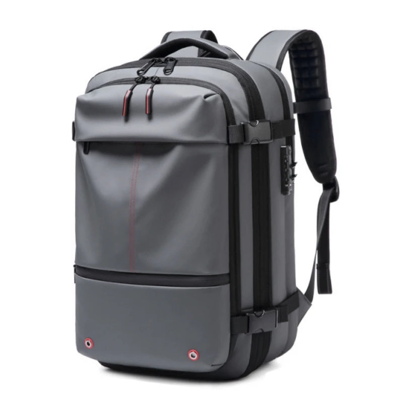 Men Travel Backpack Vacuum Compression 17 Inch Laptop Backpack Business Large Capacity School Backpack Expanded Hiking Backpack
