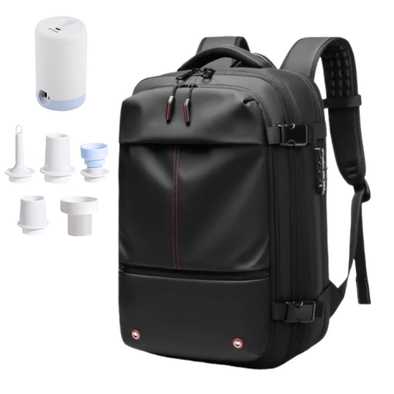 Men Travel Backpack Vacuum Compression 17 Inch Laptop Backpack Business Large Capacity School Backpack Expanded Hiking Backpack