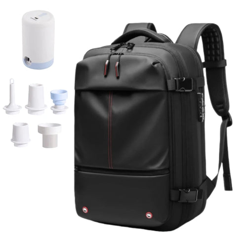 Men Travel Backpack Vacuum Compression 17 Inch Laptop Backpack Business Large Capacity School Backpack Expanded Hiking Backpack