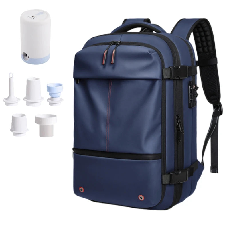 Men Travel Backpack Vacuum Compression 17 Inch Laptop Backpack Business Large Capacity School Backpack Expanded Hiking Backpack