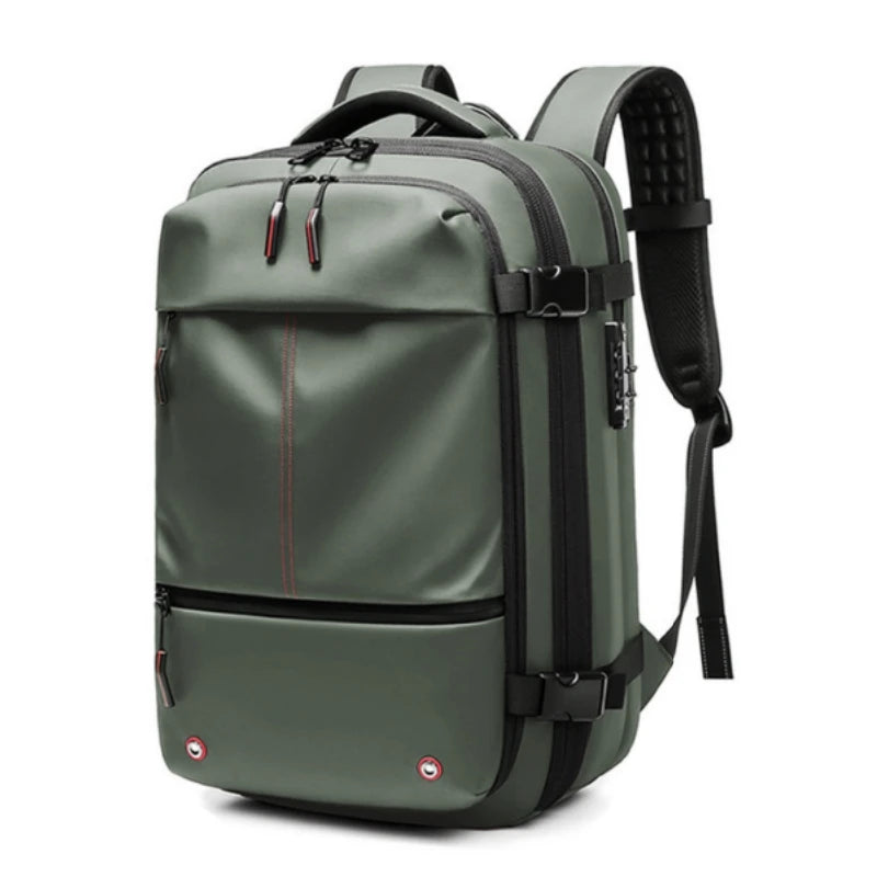 Men Travel Backpack Vacuum Compression 17 Inch Laptop Backpack Business Large Capacity School Backpack Expanded Hiking Backpack